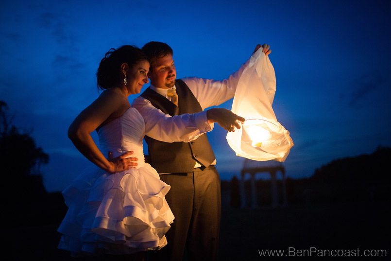 Sky Lantern Wedding Photos